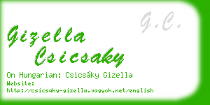 gizella csicsaky business card