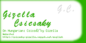 gizella csicsaky business card